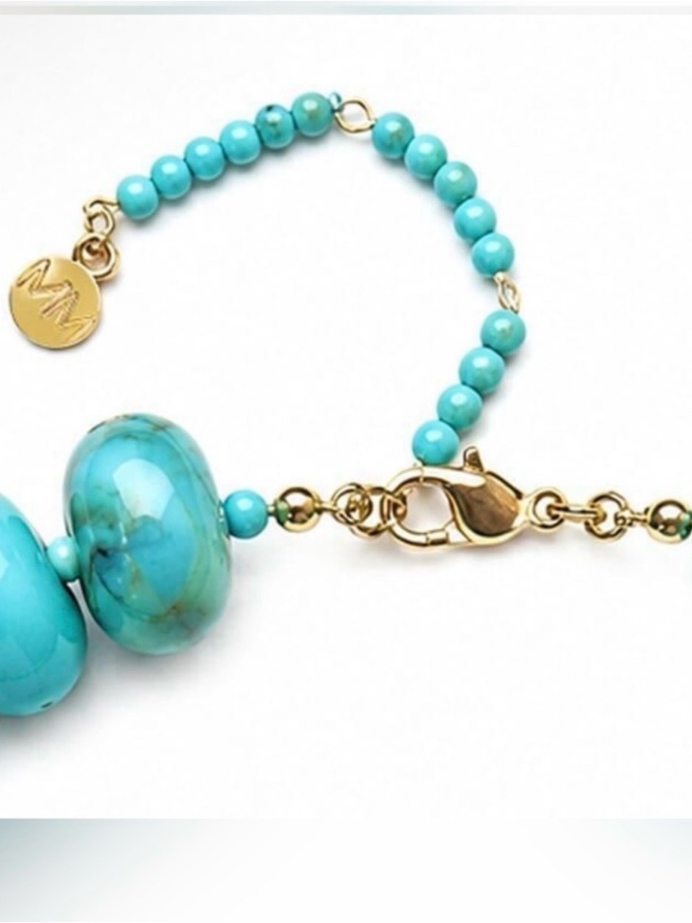 Mayamar Large Turquoise Bead Beaded Statement Necklace (NWT) - Picture 6 of 8